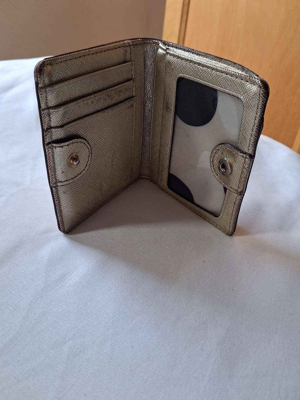 kate spade Metallic Gold Zip Wallet